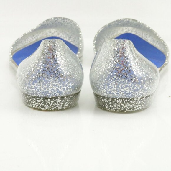 Jeffrey Campbell Womens Love DOrsay Flat Size 8 Silver Glitter Jelly SlipOn Shoe - Picture 6 of 12